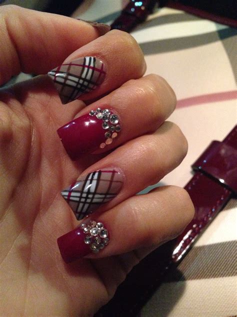 burberry inspired nails|burberry nails images.